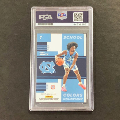 2019 PANINI CONTENDERS DRAFT PICKS #8 Coby White Signed Card AUTO PSA Slabbed RC