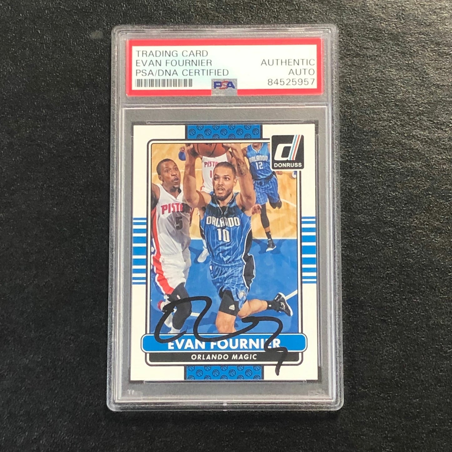 2014-15 Panini Donruss #188 Evan Fournier Signed Card AUTO PSA Slabbed Magic