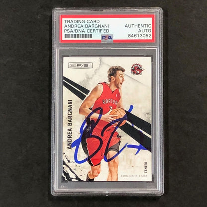 2010-11 Panini Rookies & Stars #14 Andrea Bargnani Signed Card AUTO PSA Slabbed