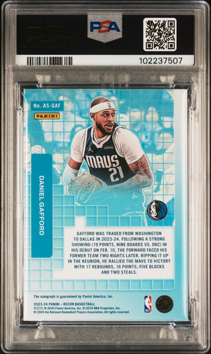 2023 Panini Recon Archetype Signatures #ASGAF Daniel Gafford PSA A Auto 10