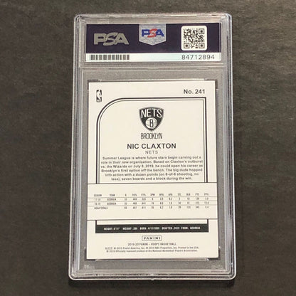 2019-20 NBA Hoops #241 Nic Claxton Signed Card AUTO PSA Slabbed RC Nets