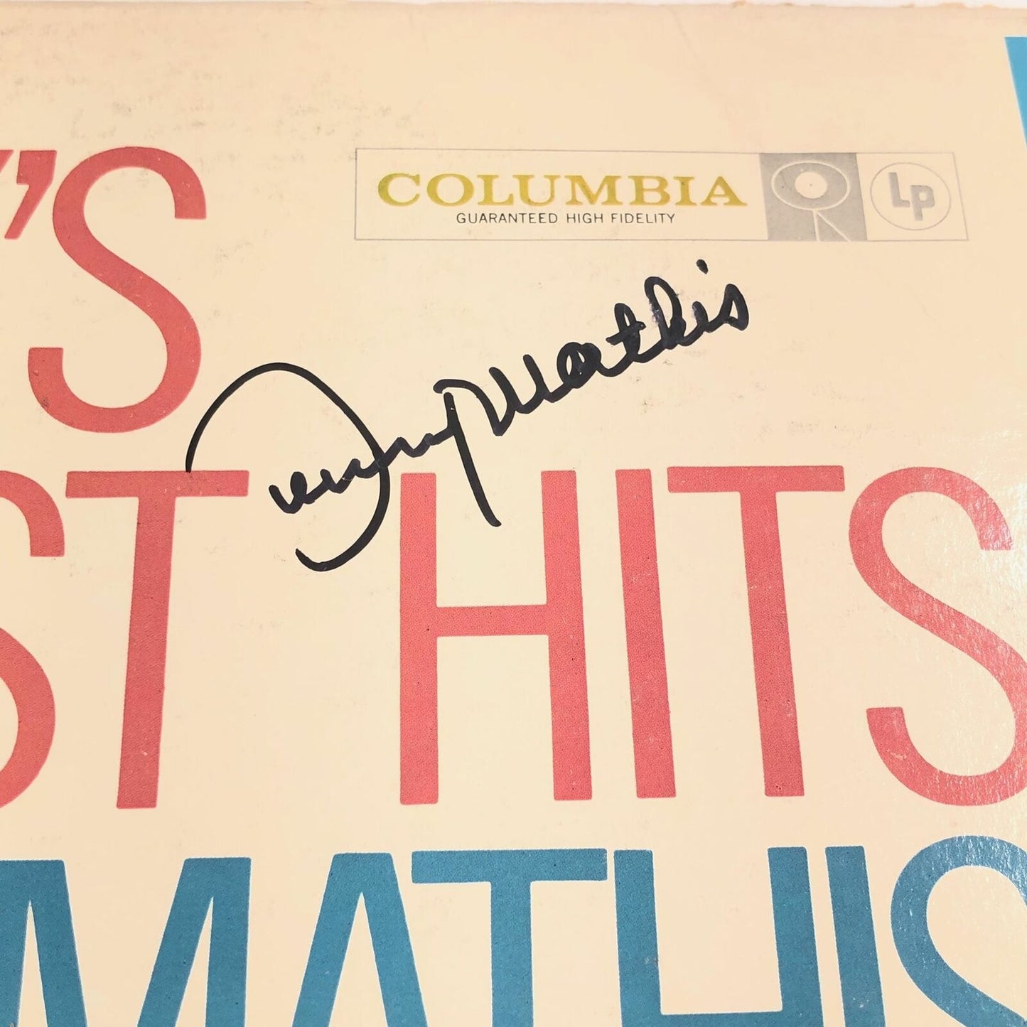 JOHNNY MATHIS LP Vinyl PSA/DNA Johnny's Greatest Hits Album autographed