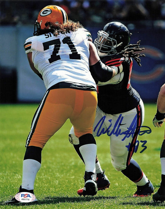 WILL SUTTON Signed 8x10 photo PSA/DNA Chicago Bears Autographed