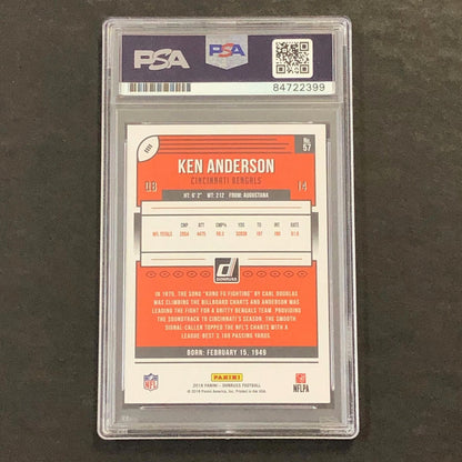 2018 Panini Donruss #57 Ken Anderson AUTO card PSA Bengals Signed