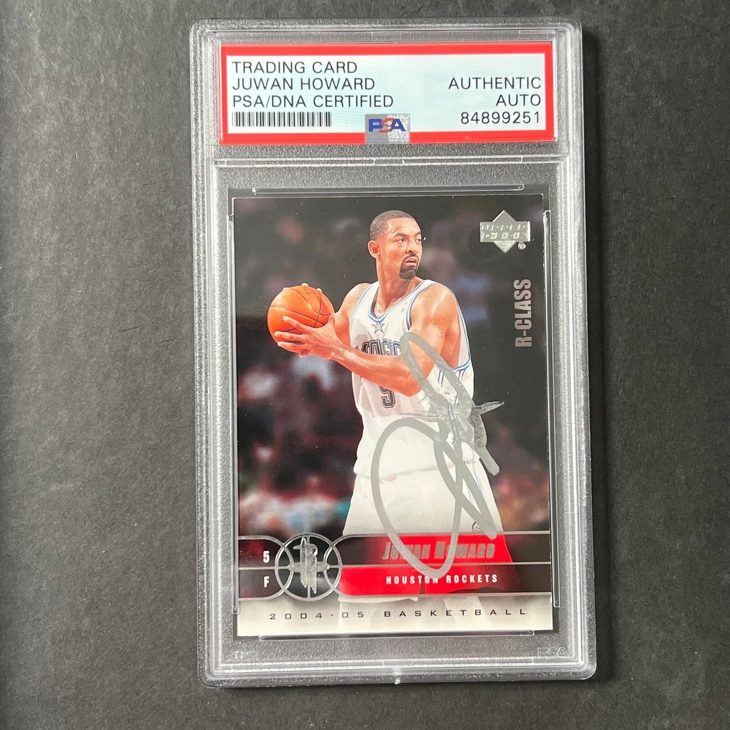 2004-05 Upper Deck #30 Juwan Howard Signed Card AUTO PSA/DNA Slabbed