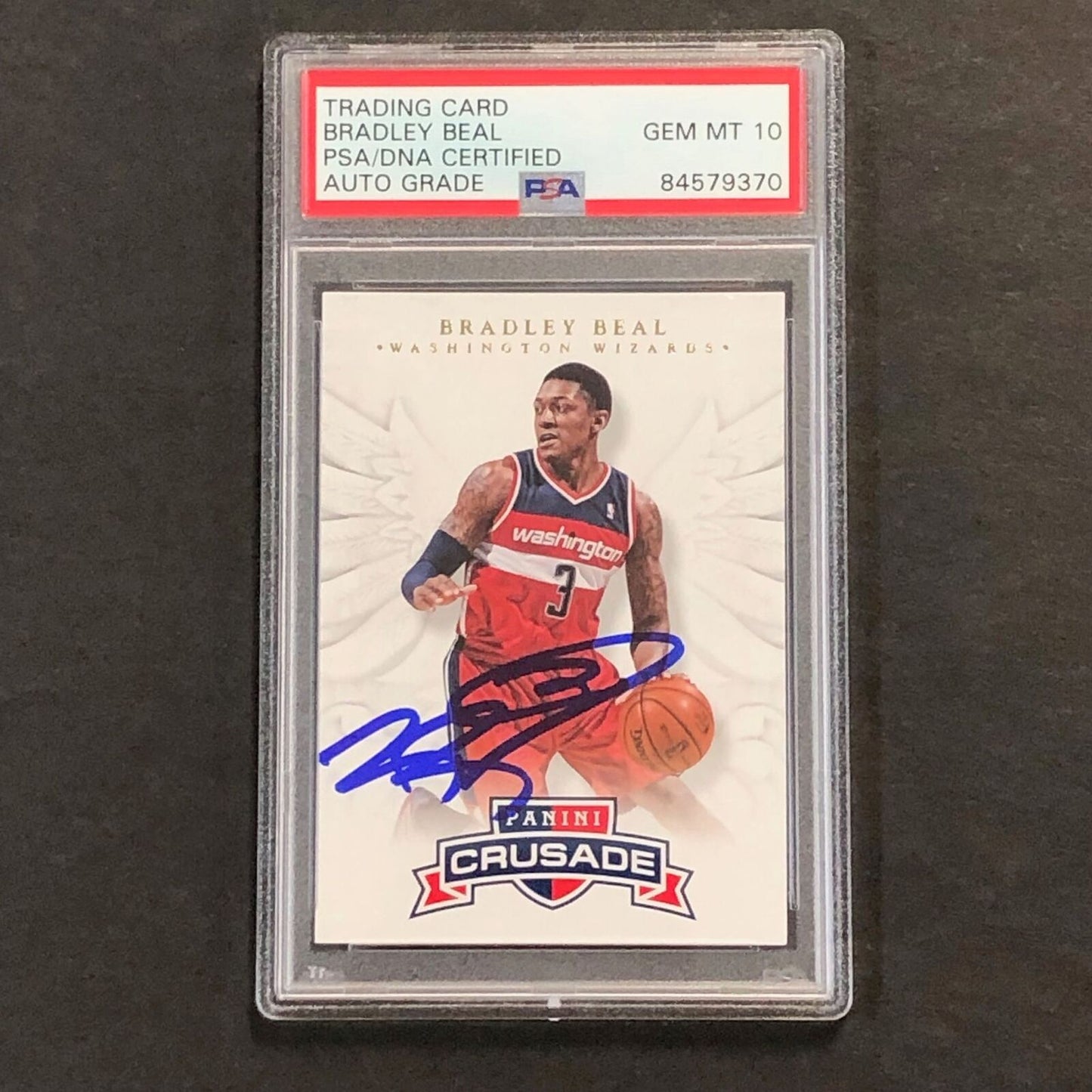 2012-13 Panini Crusade #89 Bradley Beal Signed Card AUTO 10 PSA Slabbed Wizards