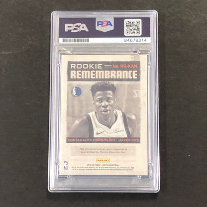 2019-20 NBA HOOPS #RR-KAN Kostas Antetokounmpo Signed Card AUTO PSA Slabbed Mave