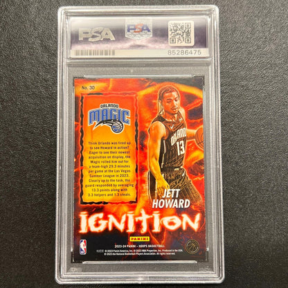 2023-24 Panini NBA Hoops Ignition #30 Jett Howard Signed Card AUTO 10 PSA Slabbe