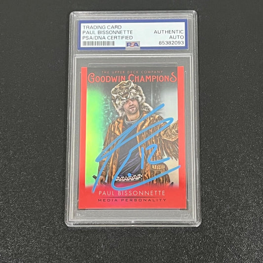 2021 The Upper Deck Goodwin Champions #39 Paul Bissonnette Signed Card AUTO PSA