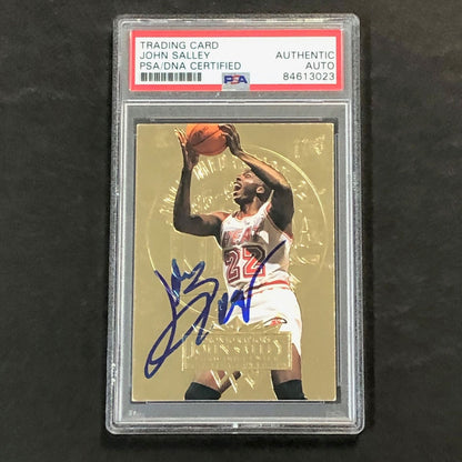 1995-96 Fleer Ultra #181 John Salley Signed Card AUTO PSA Slabbed Raptors