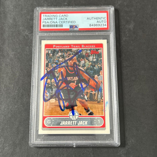 2006 Topps #214 Jarrett Jack Signed Card AUTO PSA Slabbed Trail Blazers