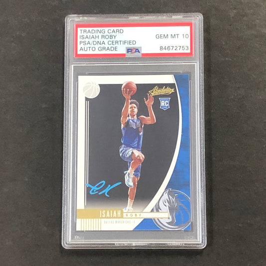 2019-20 Panini Absolute Memorabilia #92 Isaiah Roby Signed Card AUTO GRADE 10 PS