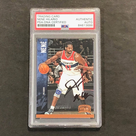 2012-13 Panini Threads #148 Nene Signed AUTO PSA Slabbed Wizards