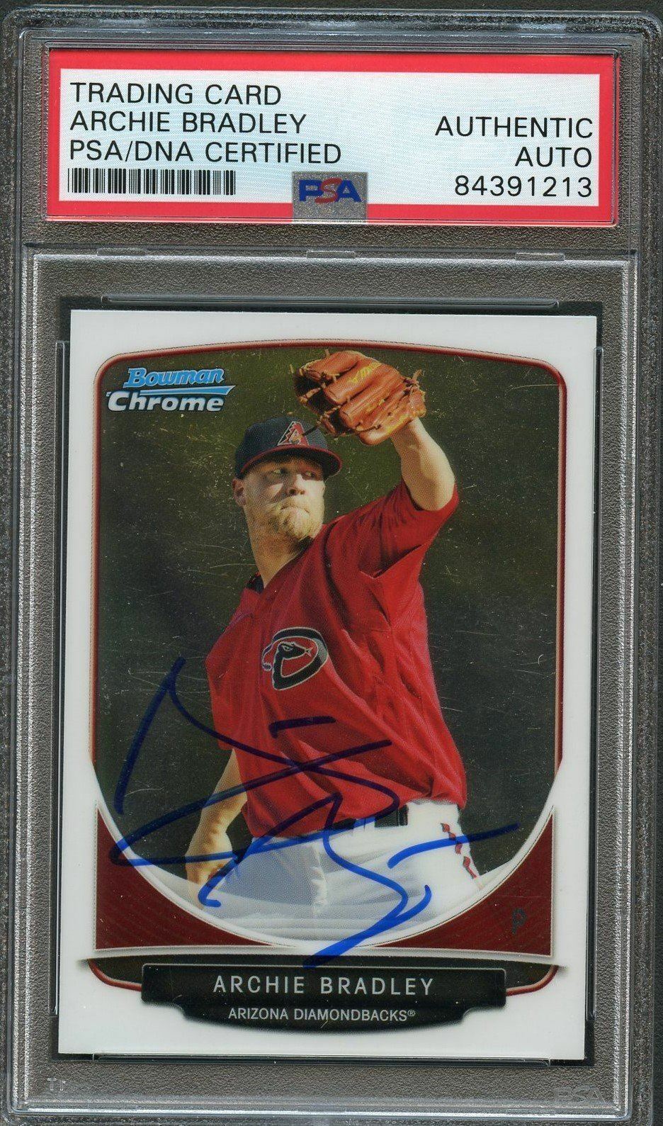 2013 Bowman Draft Chrome #TP30 Archie Bradley Signed Card PSA Slabbed Auto Rooki