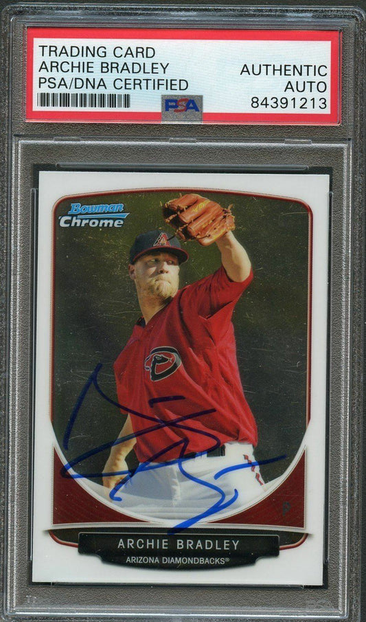 2013 Bowman Draft Chrome #TP30 Archie Bradley Signed Card PSA Slabbed Auto Rooki