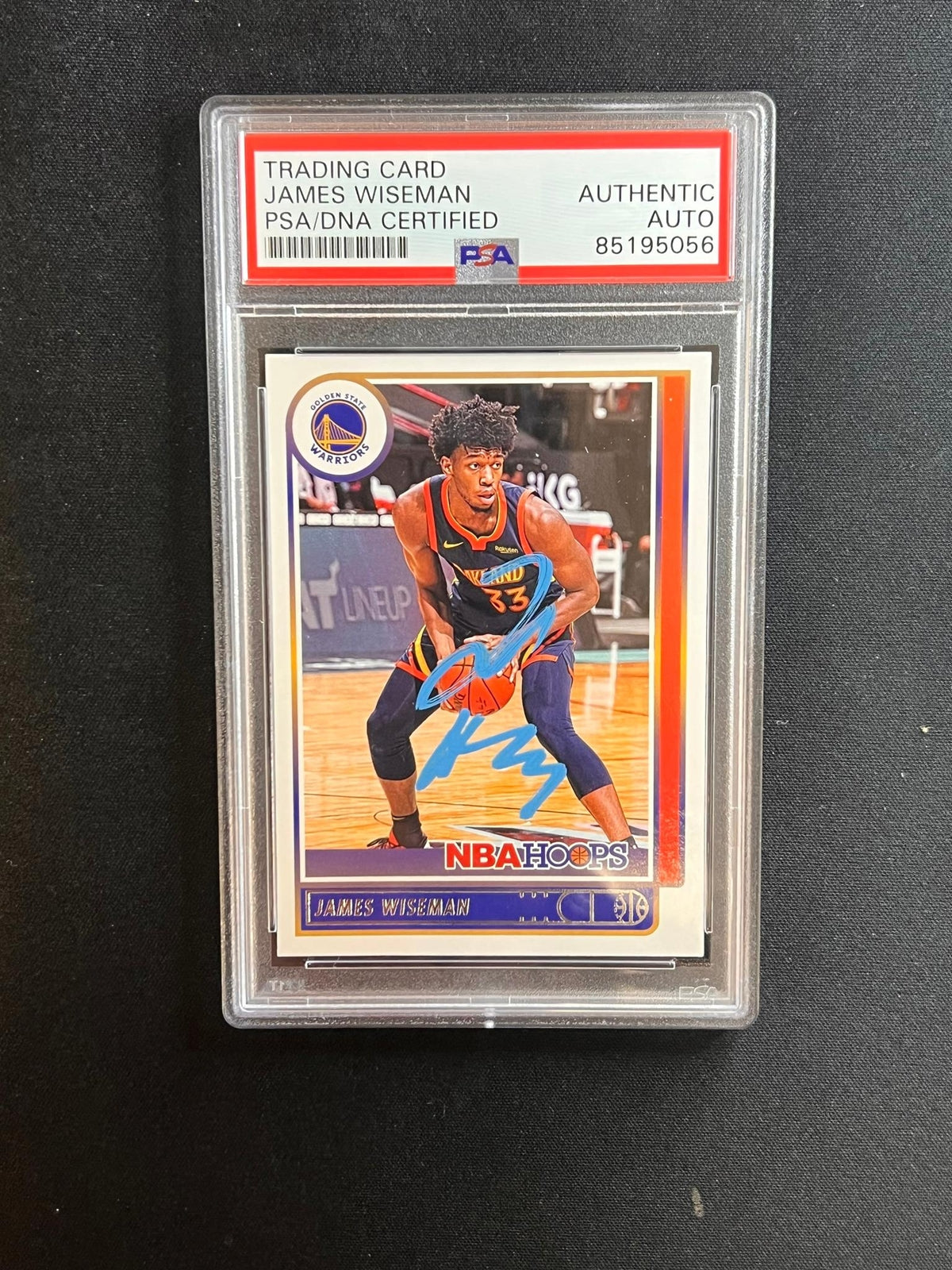 2021-22 Panini Hoops #58 JAMES WISEMAN Signed Card AUTO PSA Slabbed RC Warriors