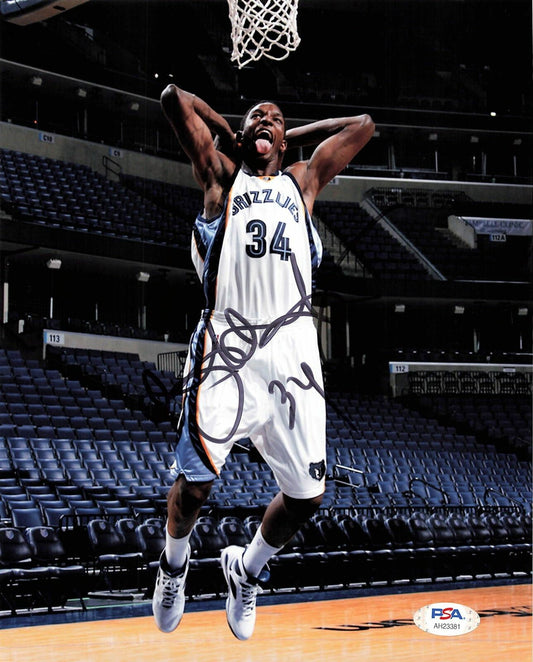 Hasheem Thabeet signed 8x10 photo PSA/DNA Memphis Grizzlies Autographed