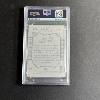 2009 Topps #12 Carlos Beltran Signed Card PSA/DNA Slabbed Autographed Mets