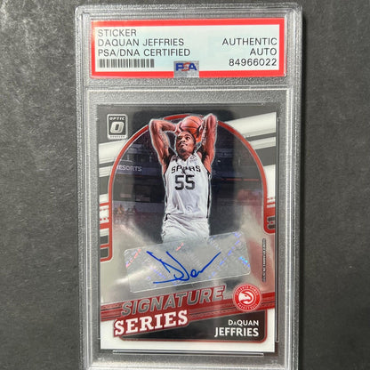 2021-22 Panini Donruss Optic #SS-DJQ Daquan Jefferies Signed Card AUTO PSA Slabb