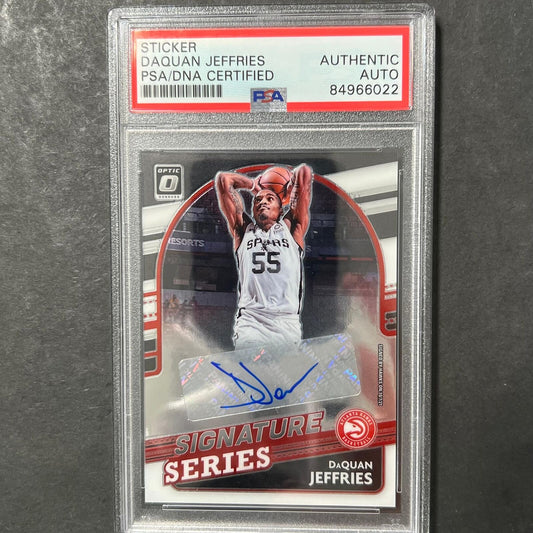2021-22 Panini Donruss Optic #SS-DJQ Daquan Jefferies Signed Card AUTO PSA Slabb
