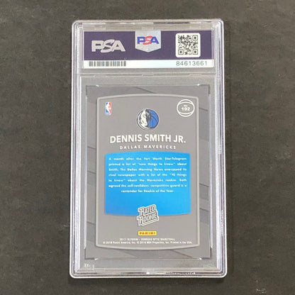 2017-18 Donruss Optic Shock #192 Dennis Smith Jr. Signed Card AUTO PSA Slabbed M