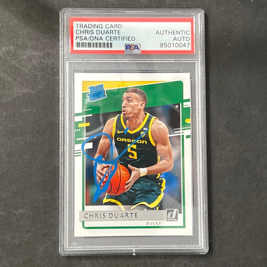 2021-22 Panini Chronicles Draft Picks #43 Chris Duarte Signed Card AUTO 10 PSA s