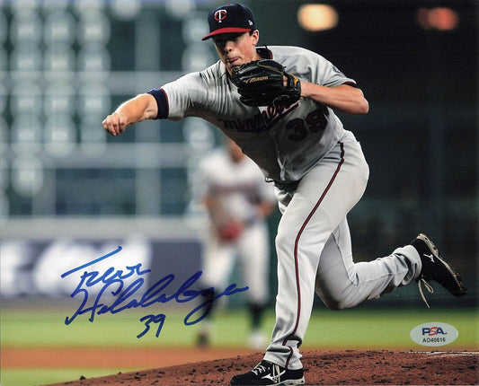 Trevor Hildenberger signed 8x10 photo PSA/DNA Minnesota Twins Autographed