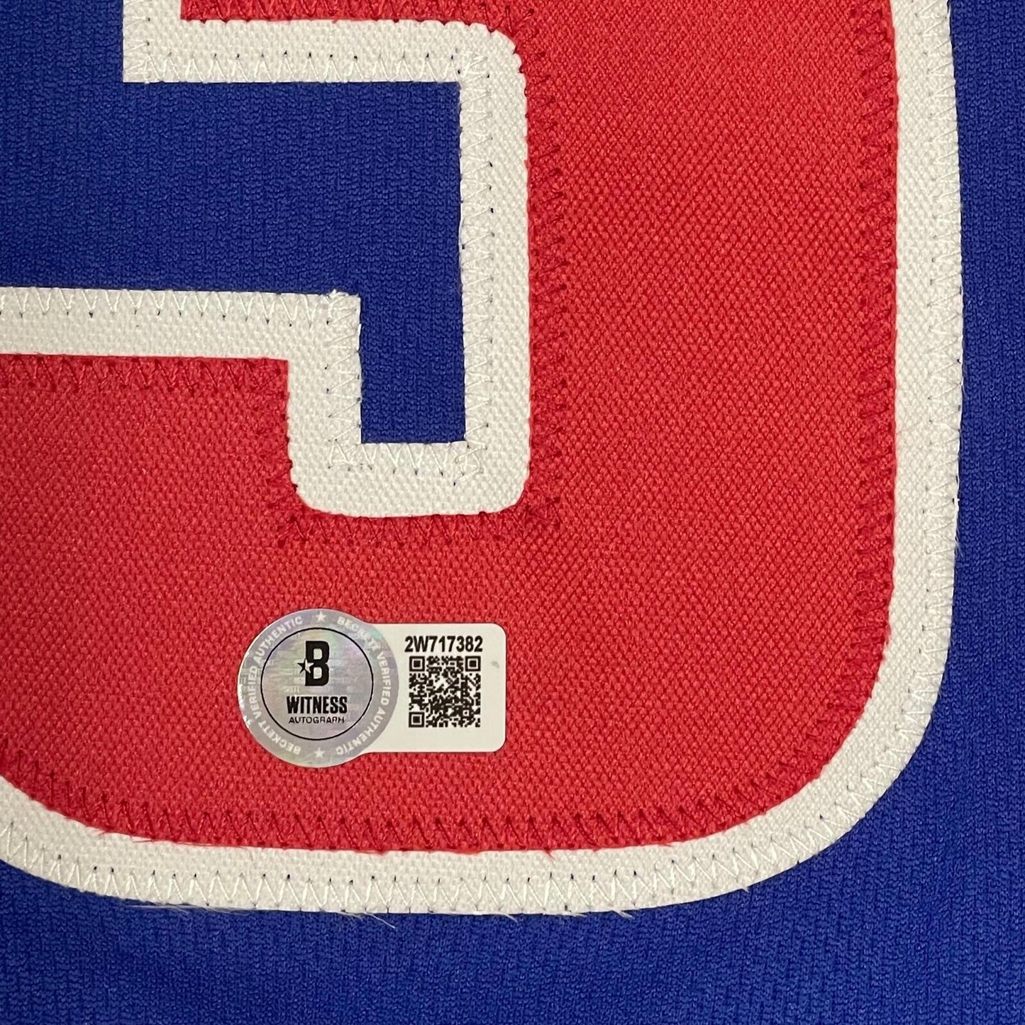 Rasheed Wallace signed Jersey Beckett Detroit Pistons Autographed