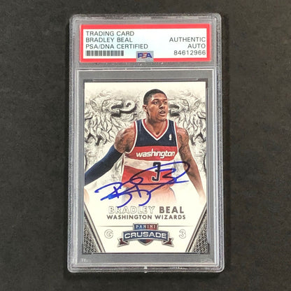 2013-14 Panini Crusade #83 Bradley Beal Signed Card AUTO PSA Slabbed Wizards