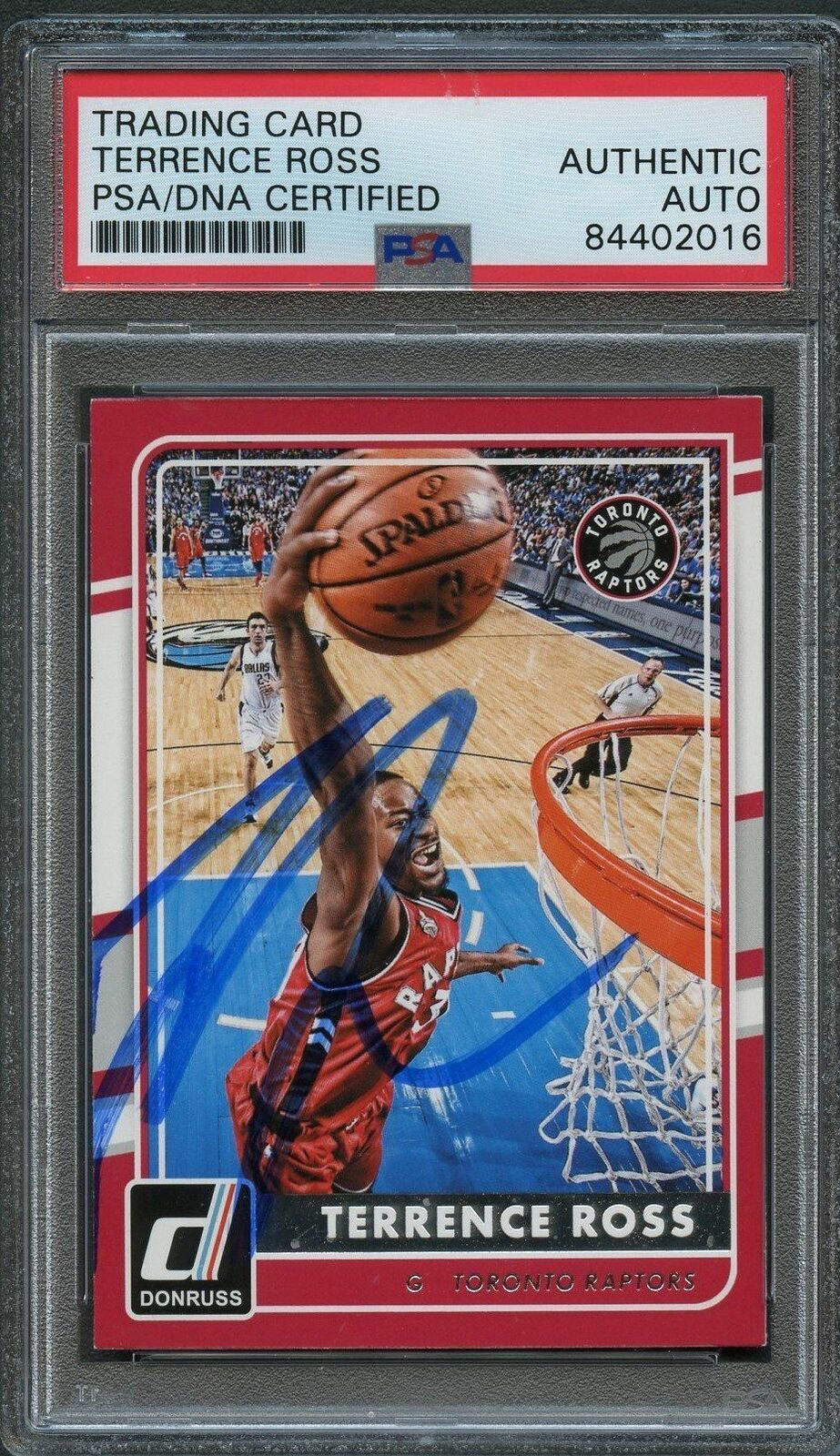 2015-16 Panini Donruss #80 Terrence Ross Signed Card AUTO PSA Slabbed Raptors