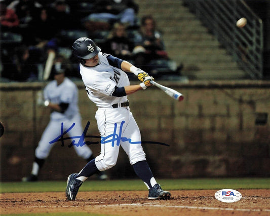 Keston Hiura signed 8x10 photo PSA/DNA Milwaukee Brewers Autographed