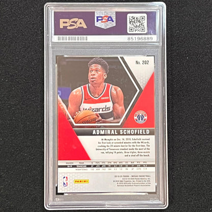 2019-20 Panini Mosaic #202 Admiral Schofield Signed Card AUTO PSA Slabbed RC Wiz