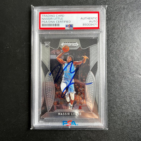2019 Panini Prizm Draft Picks #25 NASSIR LITTLE Signed Rookie Card AUTO PSA Slab