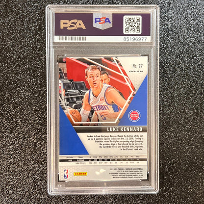 2019-20 Panini Mosaic #27 Luke Kennard Signed AUTO PSA Slabbed Pistons