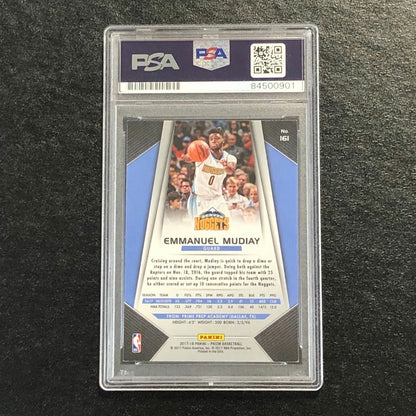 2017-18 Panini Prizm #161 Emmanuel Mudiay Signed Card AUTO 10 PSA Slabbed Nugget