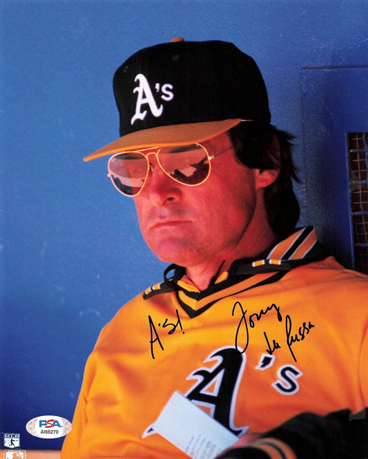 Tony La Russa signed 8x10 photo PSA/DNA Oakland Athletics Autographed