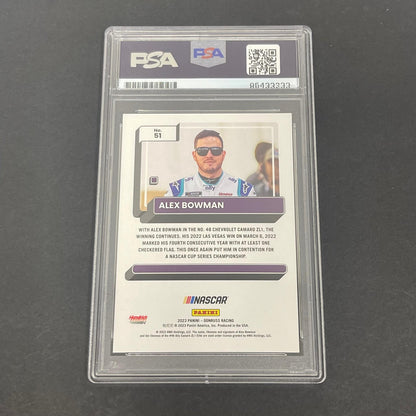 2023 Panini Donruss Racing #51 Alex Bowman Signed Card AUTO PSA/DNA Slabbed Nasc