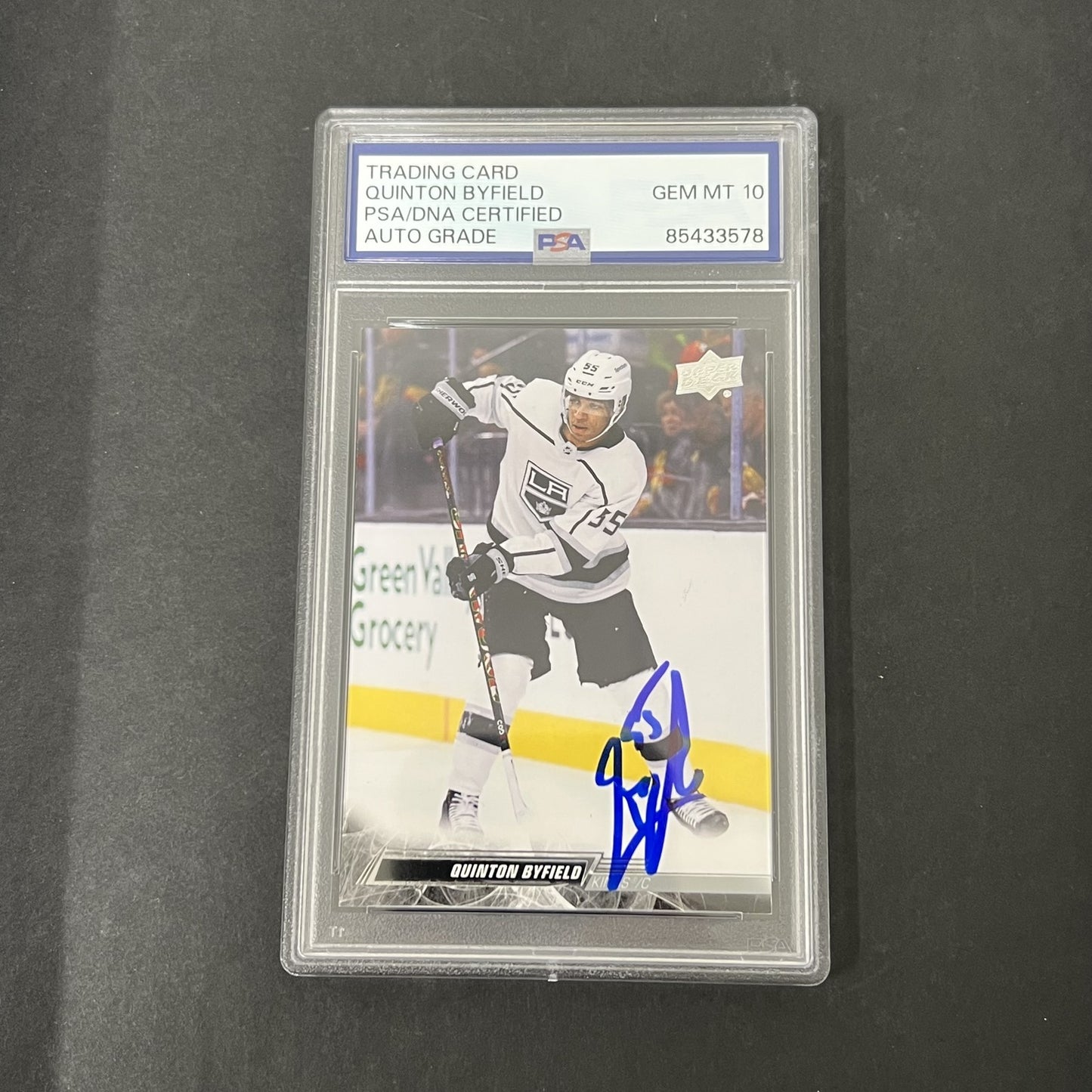 2022-2023 Upper Deck Series #337 Quinton Byfield signed card PSA Auto 10