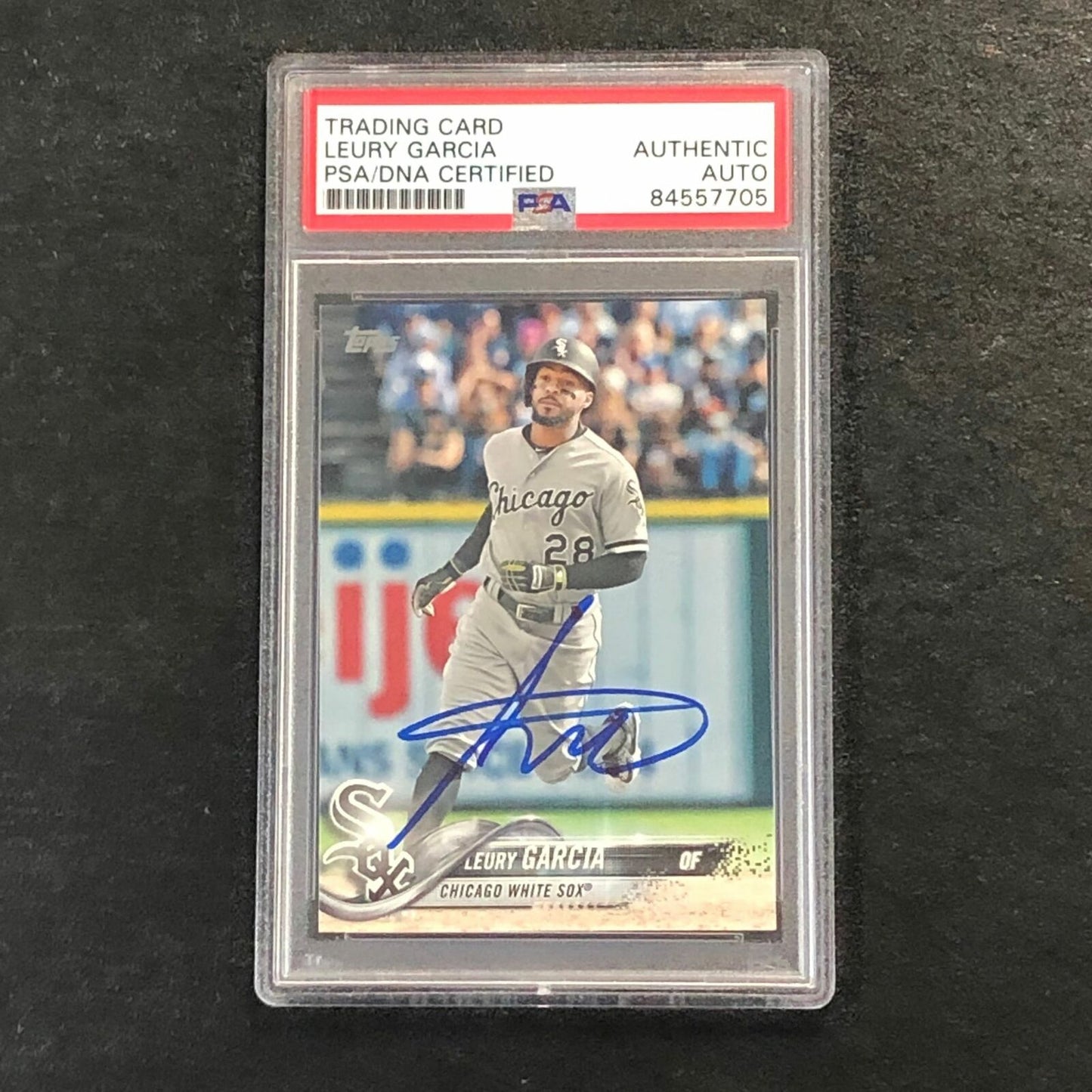 2018 Topps Series 2 #496 Leury Garcia Signed Card PSA Slabbed Auto White Sox