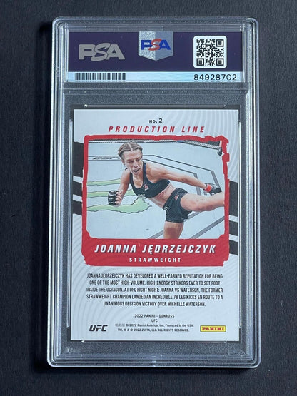 2022 Panini Donruss #2 Joanna Jedrzejczyk Signed Card PSA Slabbed UFC