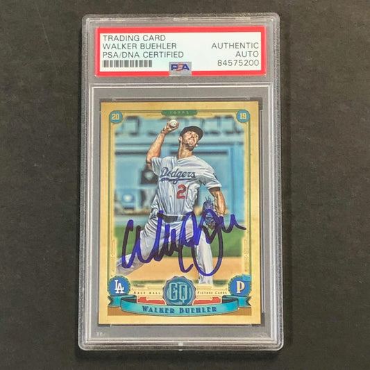 2019 Topps Gypsy Queen #192 Walker Buehler Signed Card PSA Slabbed Auto Dodgers