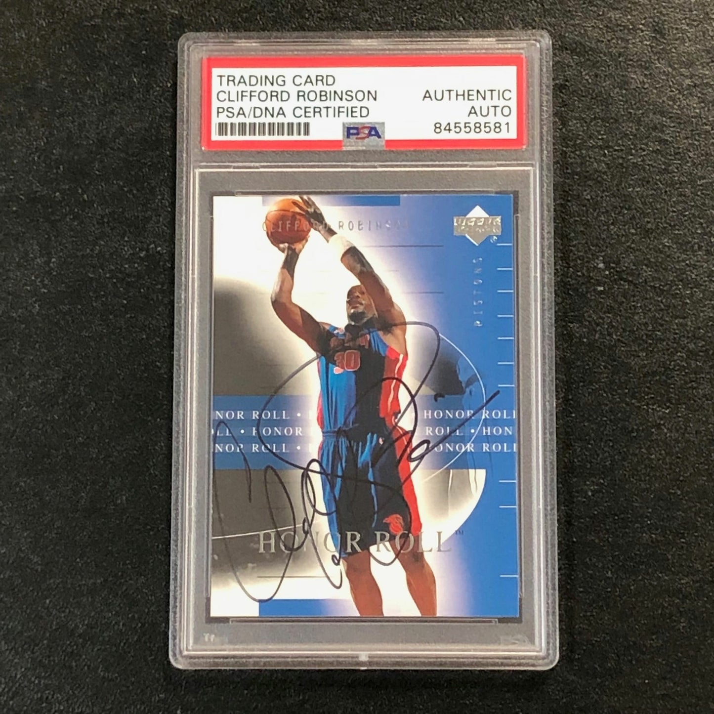 2001-02 Upper Deck Honor Roll #24 Clifford Robinson Signed Card AUTO PSA Slabbed