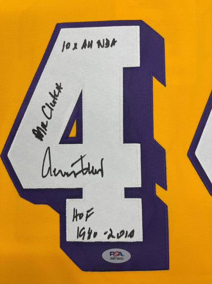 Jerry West Signed Lakers Jersey PSA/DNA Auto Grade 10 Lakers Autographed