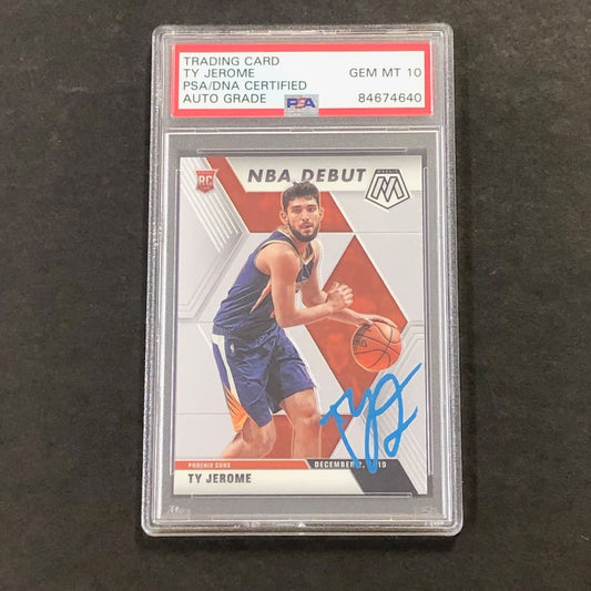2019-20 Panini Mosaic NBA Debut #273 Ty Jerome Signed Card AUTO 10 PSA Slabbed S