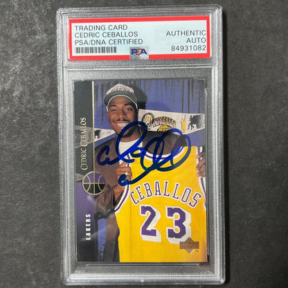 1994-95 Upper Deck #151 Cedric Ceballos Signed Card AUTO PSA Slabbed Lakers