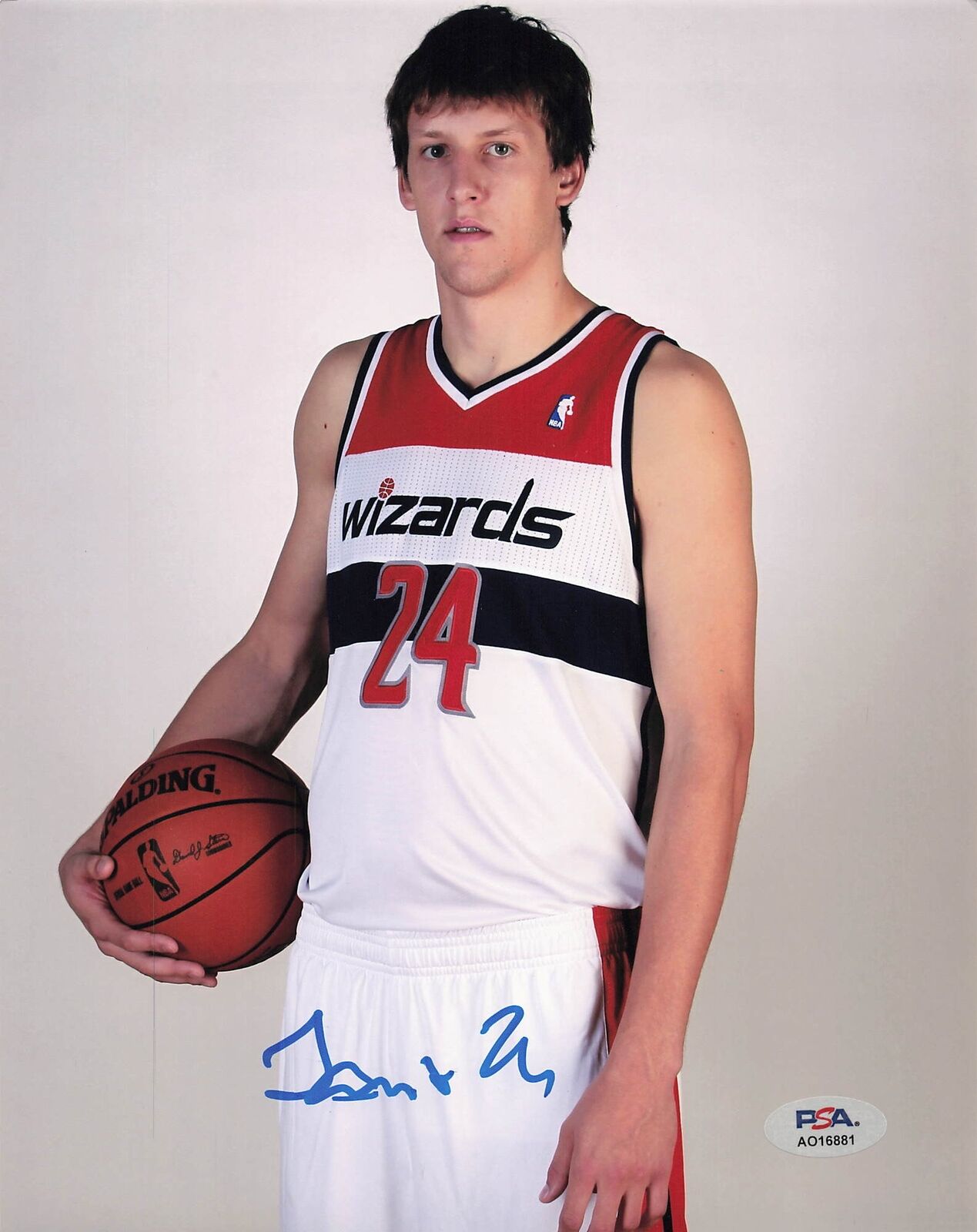 JAN VESELY signed 8x10 photo PSA/DNA Washington Wizards Autographed