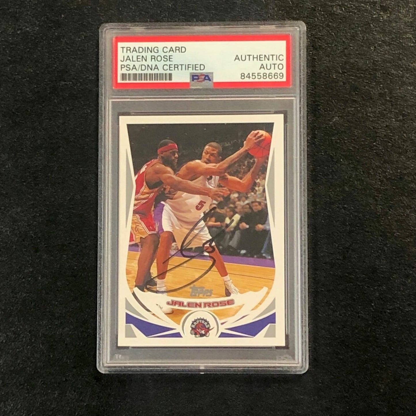 2004-05 Topps #157 Jalen Rose Signed Card AUTO PSA Slabbed Raptors