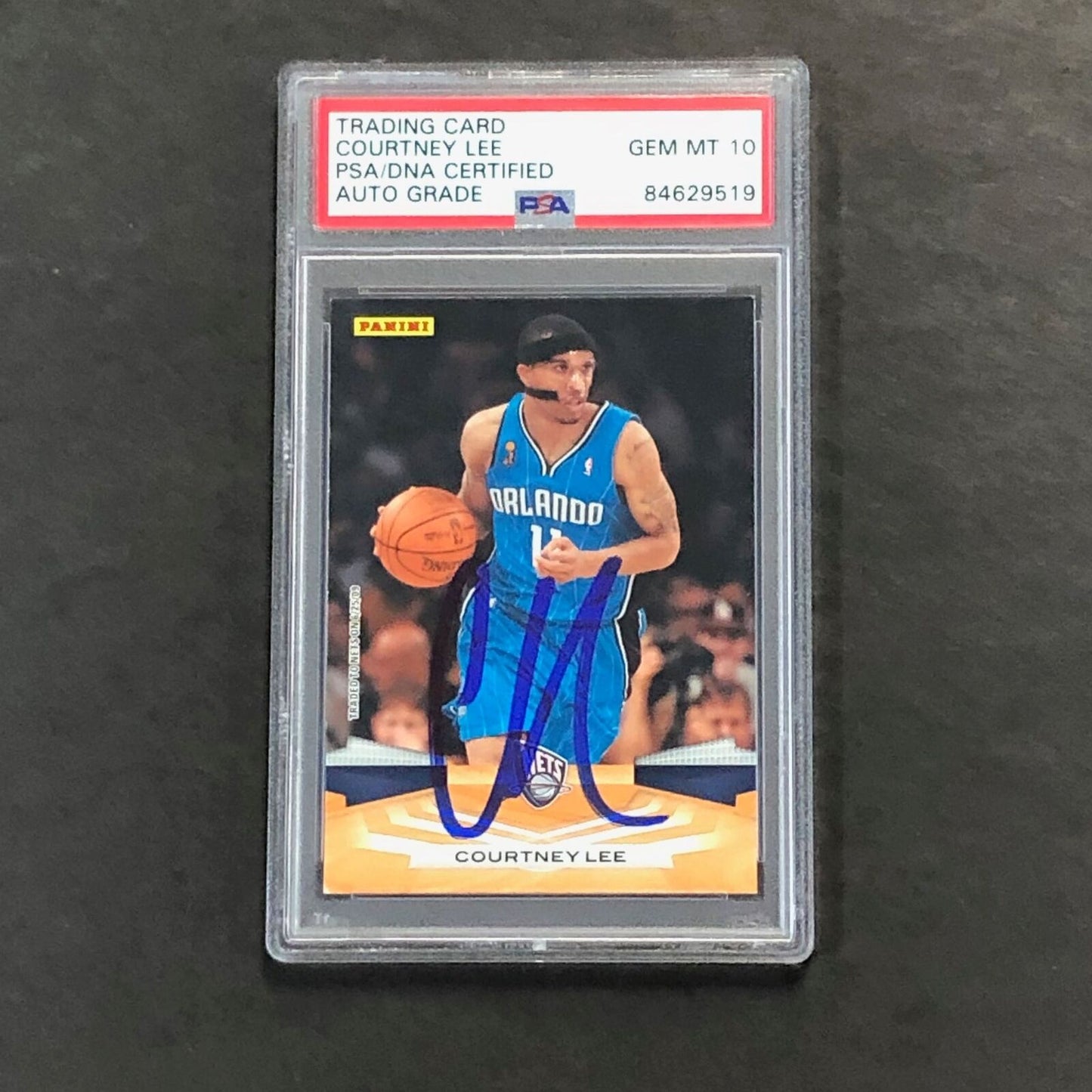 2009-10 Panini Basketball #15 Courtney Lee Signed Card AUTO 10 PSA Slabbed New J