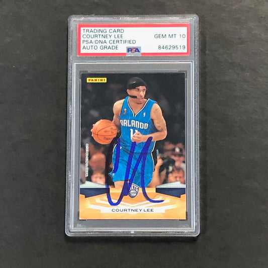 2009-10 Panini Basketball #15 Courtney Lee Signed Card AUTO 10 PSA Slabbed New J