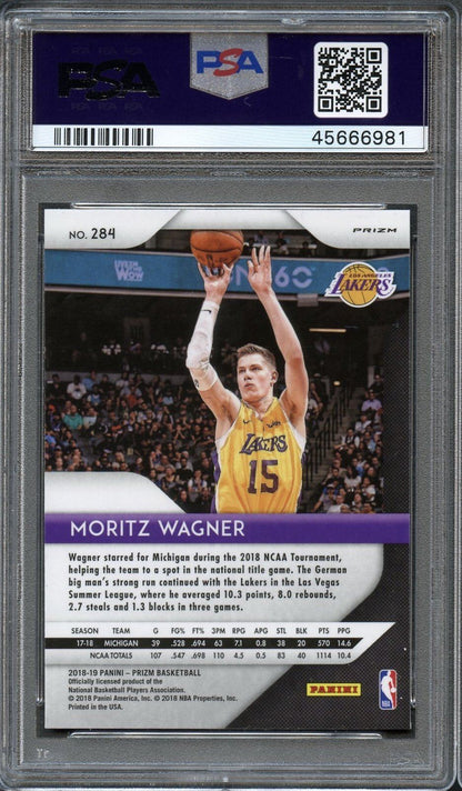 2018 Panini Prizm #284 Moritz Wagner Red White Blue Prizm PSA 9 Mint RC